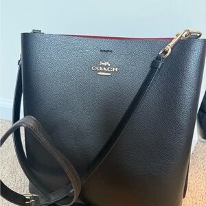 Coach Black Leather Shoulder Bag